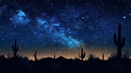 Night Sky Over the Desert
