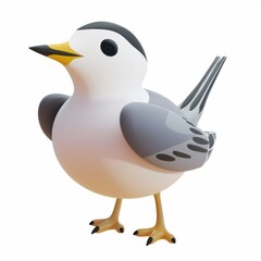 Obraz premium tern character in 3D style on a white background 