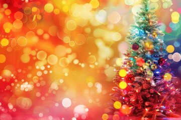 色彩が華やかなクリスマスの煌めき（パーティ・贈り物・オーナメント・冬・キラキラ・装飾・背景）