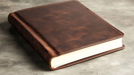 Elegant brown leather journal, gold-accented edges, and a hidden compartment tucked within the spine, perfect for storing secret notes
