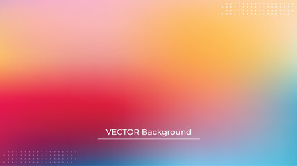 Smooth and blurry colorful gradient mesh background. Modern bright rainbow colors. Easy editable soft colored vector banner template. Premium quality