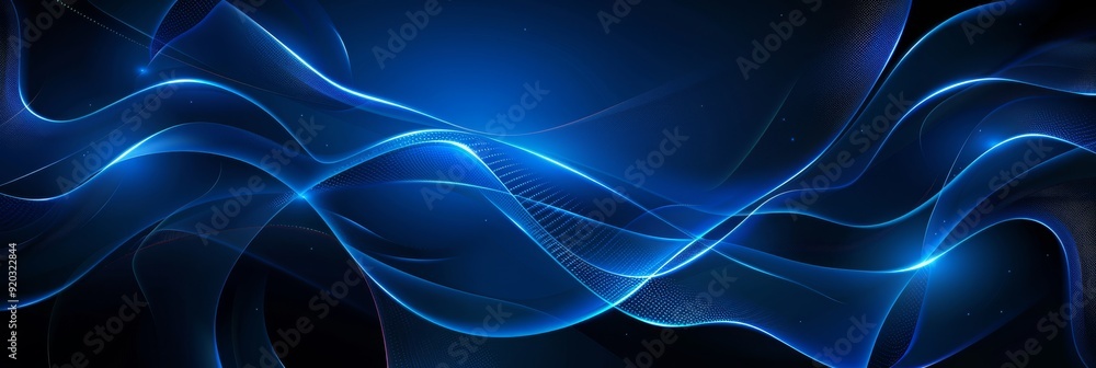 Aufkleber an enchanting and captivating blue wave abstract background that is ideal for various media projects
