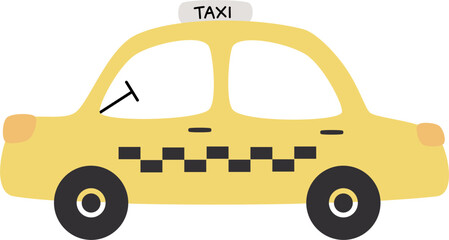 Hand drawn cute taxi transportation cartoon for kids decoration © TsaProjects