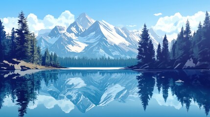 Mountain Lake Reflection