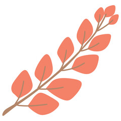 Hand drawn autumn leaf 