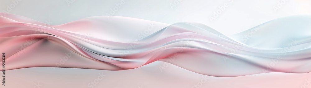 Poster a tranquil 3d abstract background with soft gradients and gentle curves, designed to emphasize the c