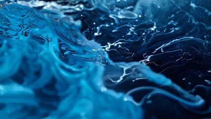 Moving blue water creating ripples and reflections.