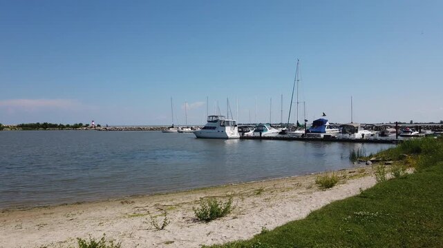 The shores of Lake Winnipeg at Gimli, Manitoba, Canada