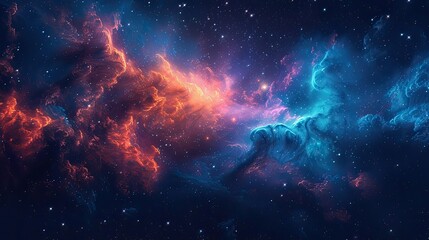 Colorful space galaxy cloud nebula. Universe science astronomy. Supernova background wallpaper.