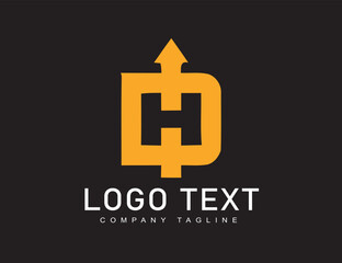 Fototapeta premium H letter Abstract premium typography logo design