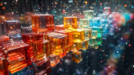 Cascading Dominoes in Zero Gravity A Surreal Kinetic Art Spectacle