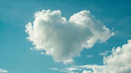 Cloud Shaped Like Heart: A fluffy cloud in the shape of a heart drifting across the sky.
