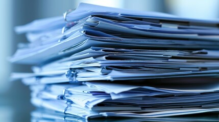Stack of Business Documents and Papers