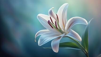 Lilly flower closeup. Generative AI