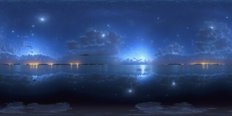 HDRI Night Time Landscape Equirectangular Panorama 41
