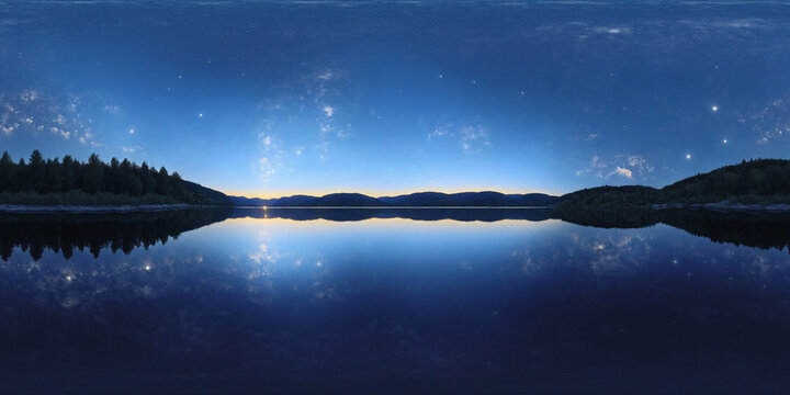 HDRI Night Time Landscape Equirectangular Panorama 39 - Powered by Adobe