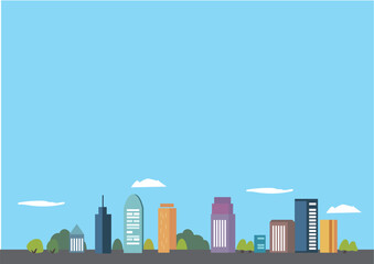 Obraz premium 都会の見える街並み 