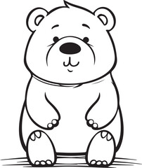 Fototapeta premium Vector illustration of panda silhouette on white background.