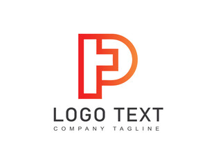 Obraz premium Trendy monogram P logo for brand design