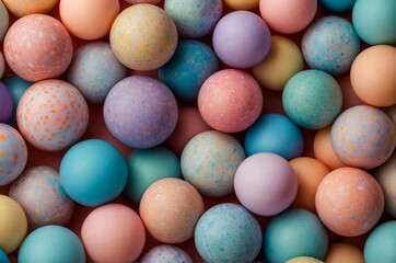 A Background Made of Pastel Colors Marble Balls