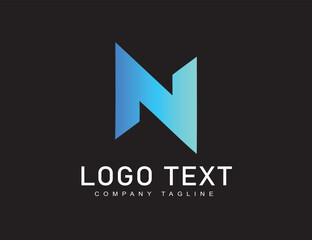 Letter N logo design vector template design for brand