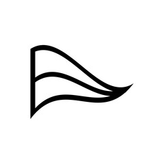 Flag line icon