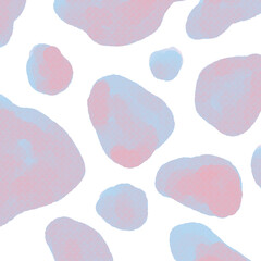 河原の石のような丸い抽象形の水彩背景イラスト37