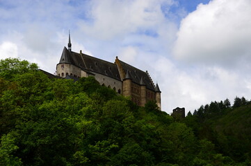 Obraz premium Historical Castle in the Town Vianden, Luxemburg