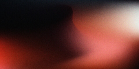 Grainy background,  black red abstract backdrop, noise texture banner poster grunge header design copy space.