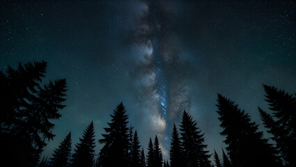 Mirror-Like Symmetry in a Dark Forest with Vertical Milky Way Across the Sky