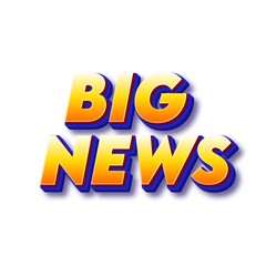 3D Big news text poster