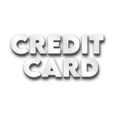 3D Credit card text poster