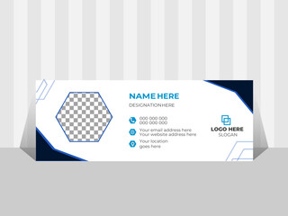 Email signature template design or Facebook cover template