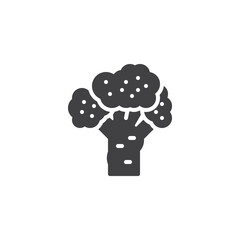 Broccoli floret vector icon