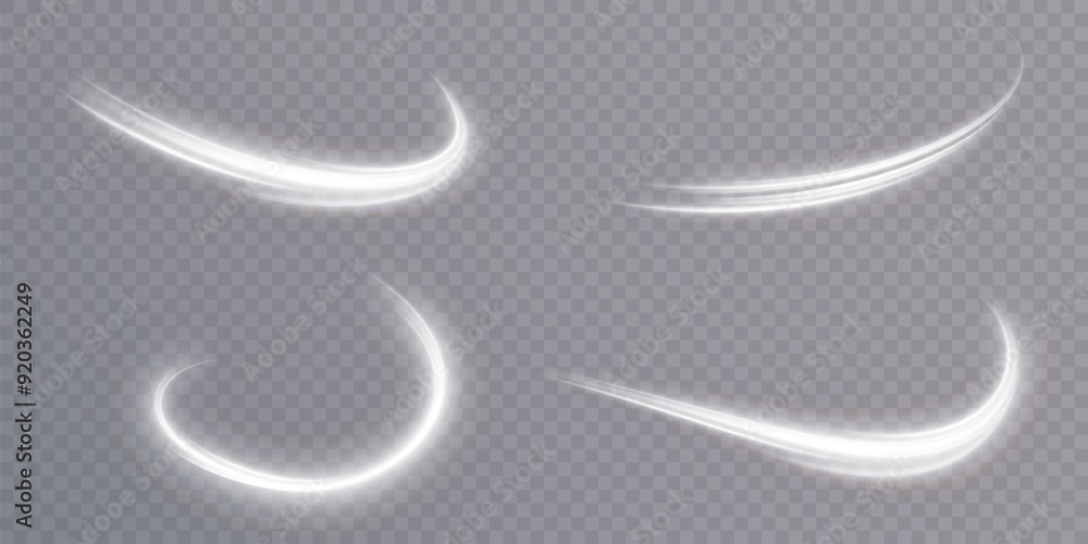Poster Bright glowing shiny lines. Glowing speed lines. Light shining effect. Vector