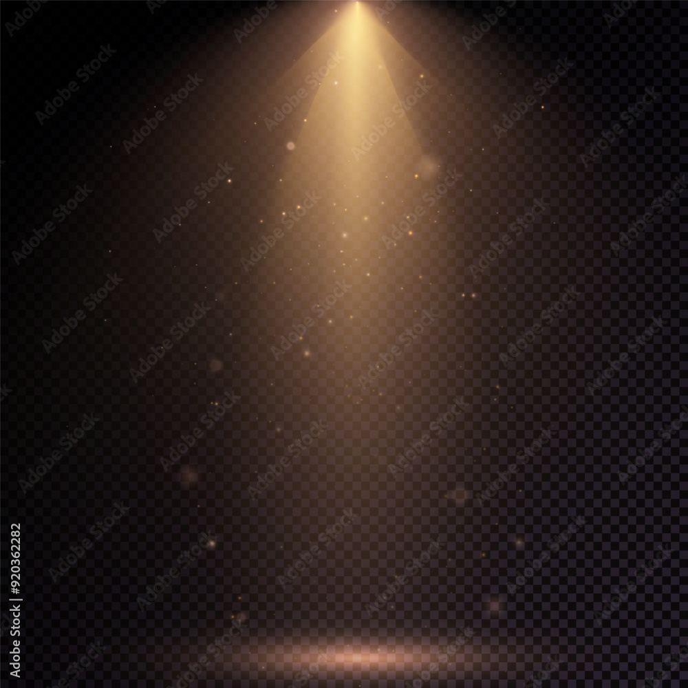 Aufkleber spotlights. spotlight effect for stage and presentation illuminated by spotlights. vector illustrati