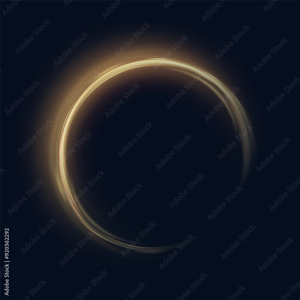 Canvas Prints magic light. abstract golden circle light effect