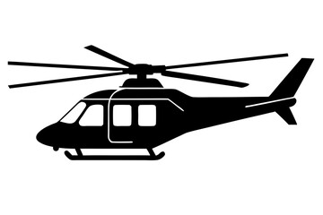 helicopter silhouette vector illustration