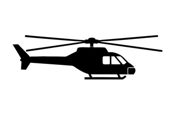 helicopter silhouette, helicopter vector graphic illustration, helicopter icon
