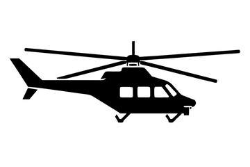 helicopter silhouette, helicopter vector graphic illustration, helicopter icon

