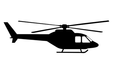 helicopter silhouette, helicopter vector graphic illustration, helicopter icon
