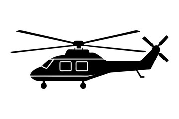 helicopter silhouette, helicopter vector graphic illustration, helicopter icon
