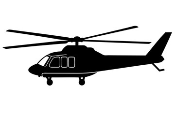 helicopter silhouette, helicopter vector graphic illustration, helicopter icon
