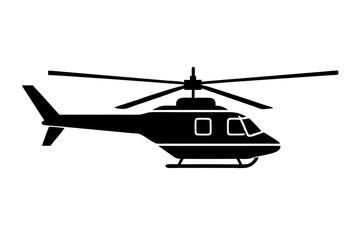helicopter silhouette, helicopter vector graphic illustration, helicopter icon
