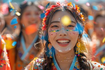 Liberation celebration: South Korean Independence day, end of japanese colonial rule with patriotic events, cultural displays, national pride, honoring struggle and resilience of the korean people