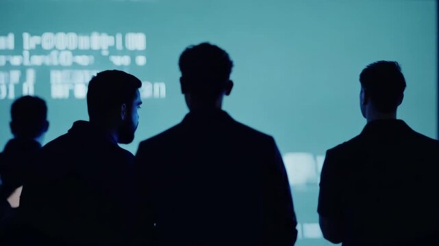 A group of hacktivists with their faces blurred showcasing their anonymity and their preference to let their actions speak louder than their identities.