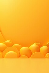Bright yellow abstract design featuring round shapes, perfect for vibrant backgrounds or modern art inspiration.
