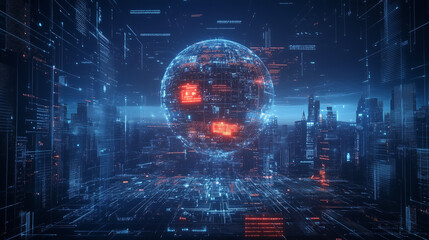 Futuristic AI-Powered Communication Hub Managing Global Information Flow and Connectivity