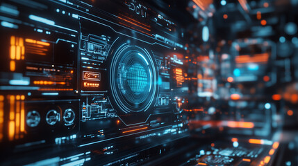 Futuristic AI-Powered Communication Hub Managing Global Information Flow and Connectivity