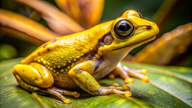 Close-up of traditional Amazonian medicine, Kambo, a yellowish secretion from Phyllomedusa bicolor frog, used in rituals for physical and spiritual healing.